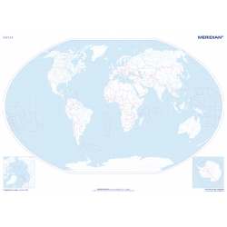 Mapa konturowa świata - mapa ścienna