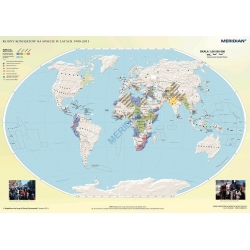 Rejony konfliktów na świecie w latach 1990-2011 mapa ścienna