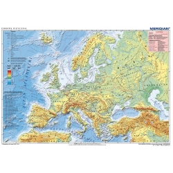 Mapa krajobrazowa Europy - mapa ścienna