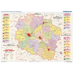 Województwo kujawsko-pomorskie - mapa administracyjna