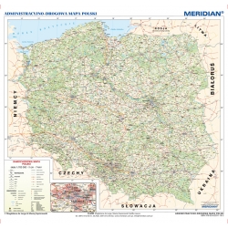 Mapa drogowa Polski 150 x 110 cm - mapa ścienna